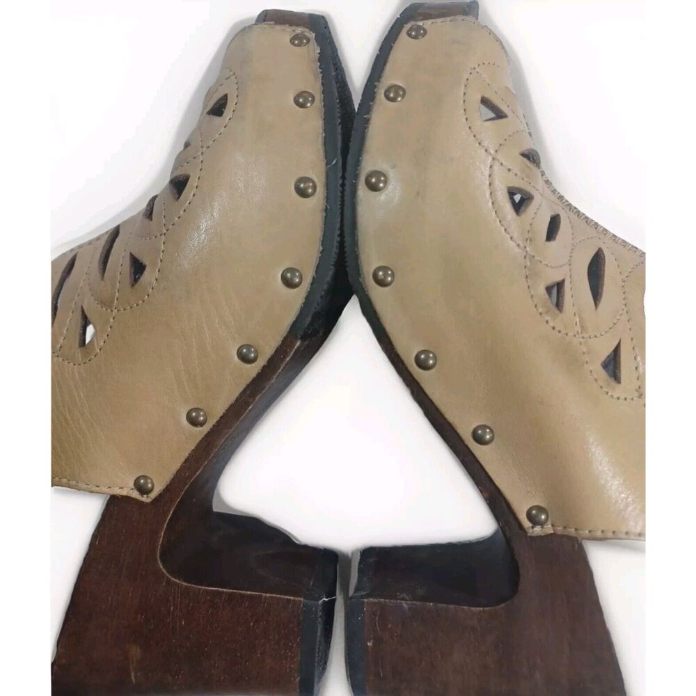 Dansko Rowena Sand Dollar Tan Leather Slingback Clogs Heel Sz EU 41 US 9โฆ - Picture 5 of 10